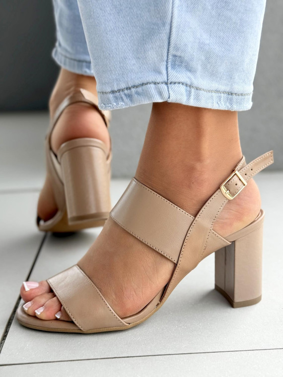 Sandałki damskie OLEKSY ze skóry naturalnej Polskiej produkcji