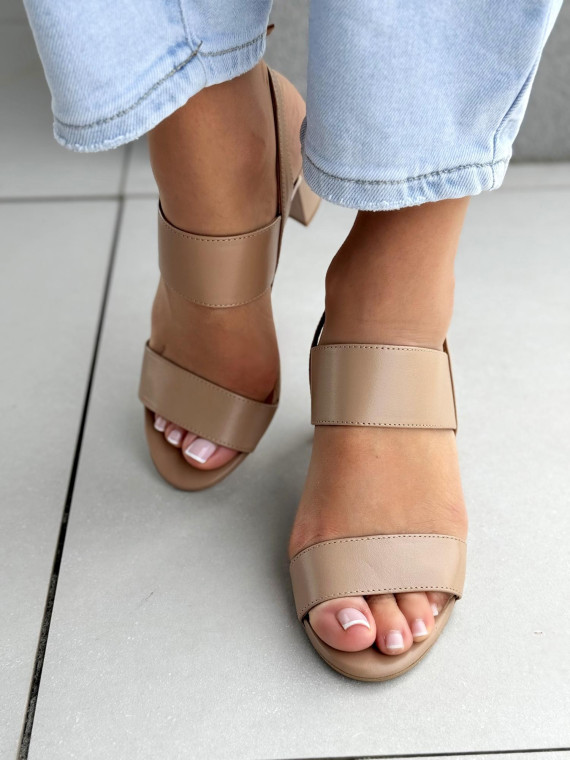 Sandałki damskie OLEKSY ze skóry naturalnej Polskiej produkcji