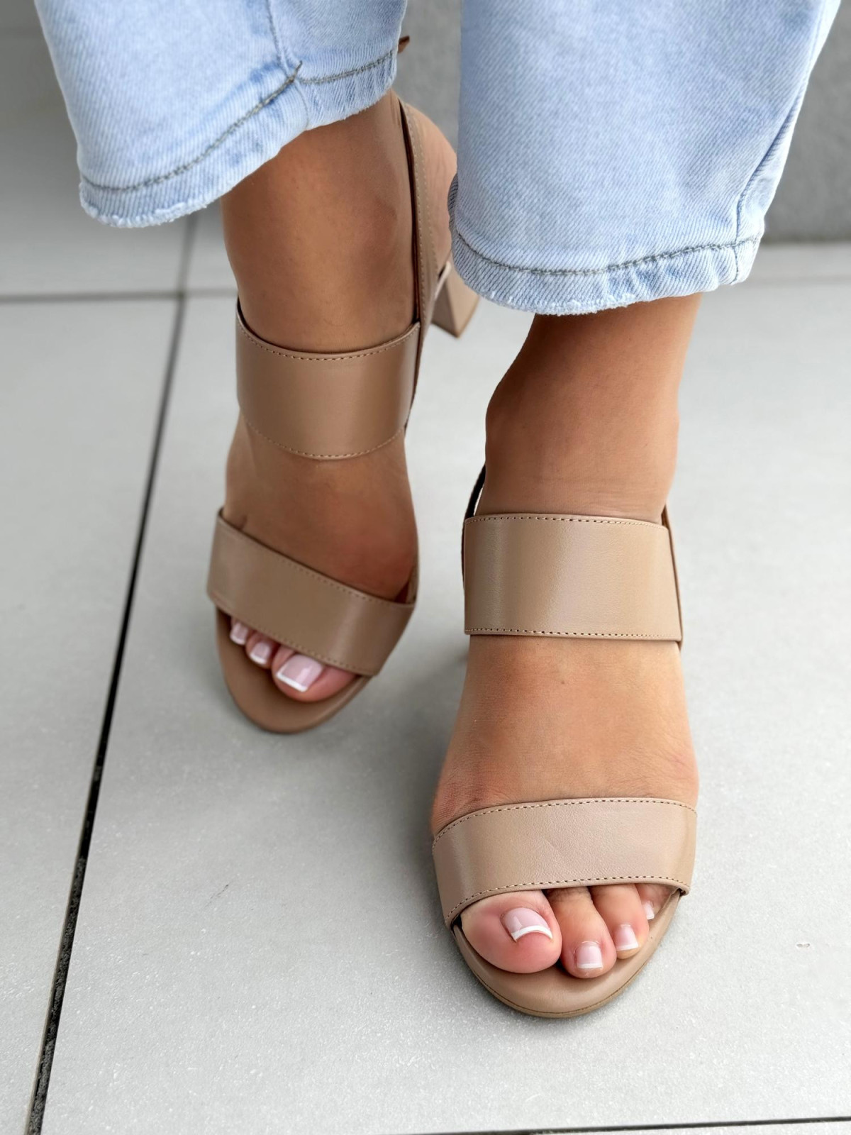 Sandałki damskie OLEKSY ze skóry naturalnej Polskiej produkcji