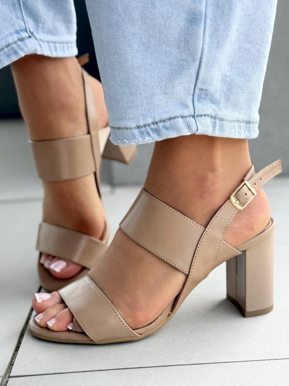 Sandałki damskie OLEKSY ze skóry naturalnej Polskiej produkcji