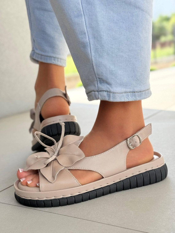 Sandałki damskie ze skóry naturalnej