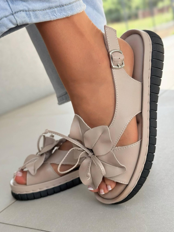 Sandałki damskie ze skóry naturalnej