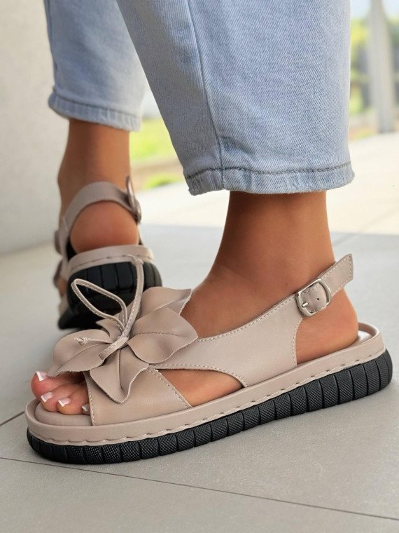 Sandałki damskie ze skóry naturalnej