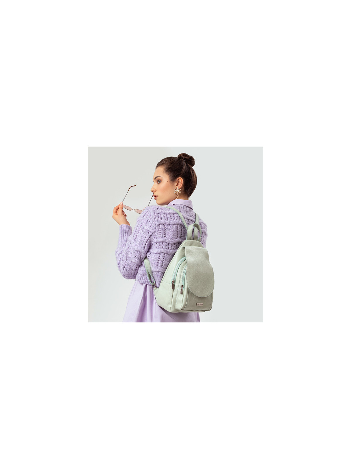 Modny plecak damski ze skóry naturalnej