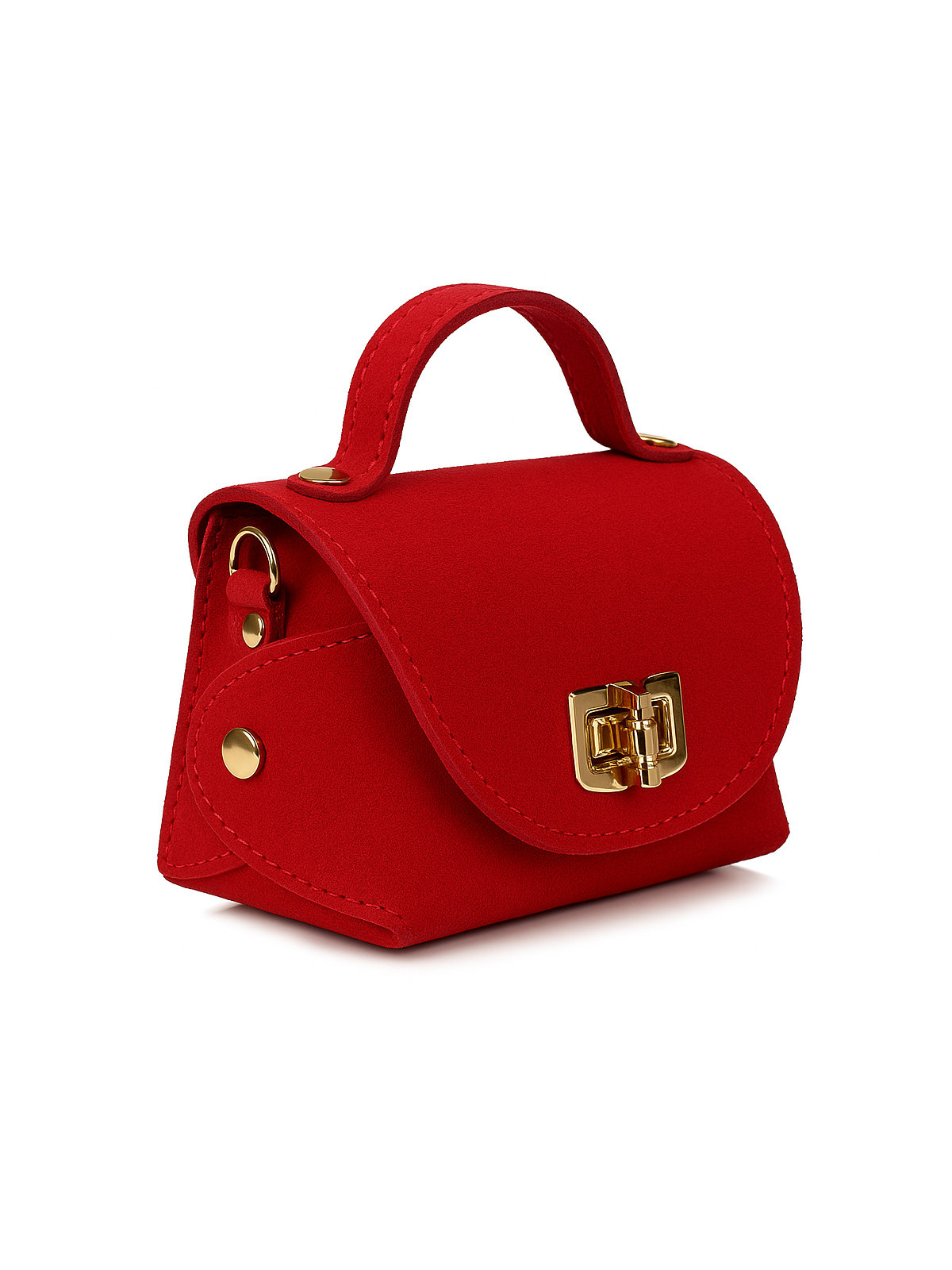 Modna czerwona torebka damska ze skóry naturalnej