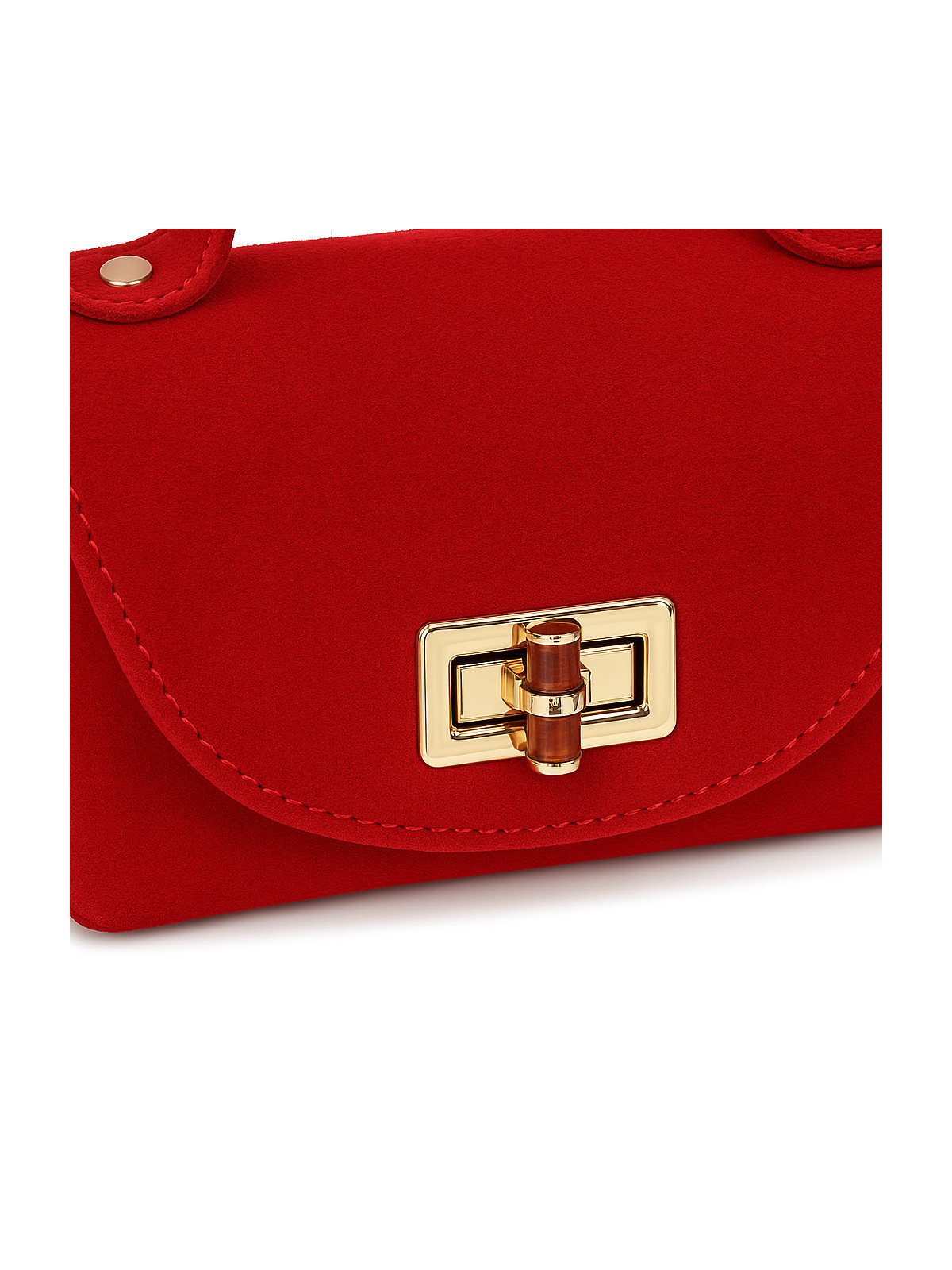 Modna czerwona torebka damska ze skóry naturalnej