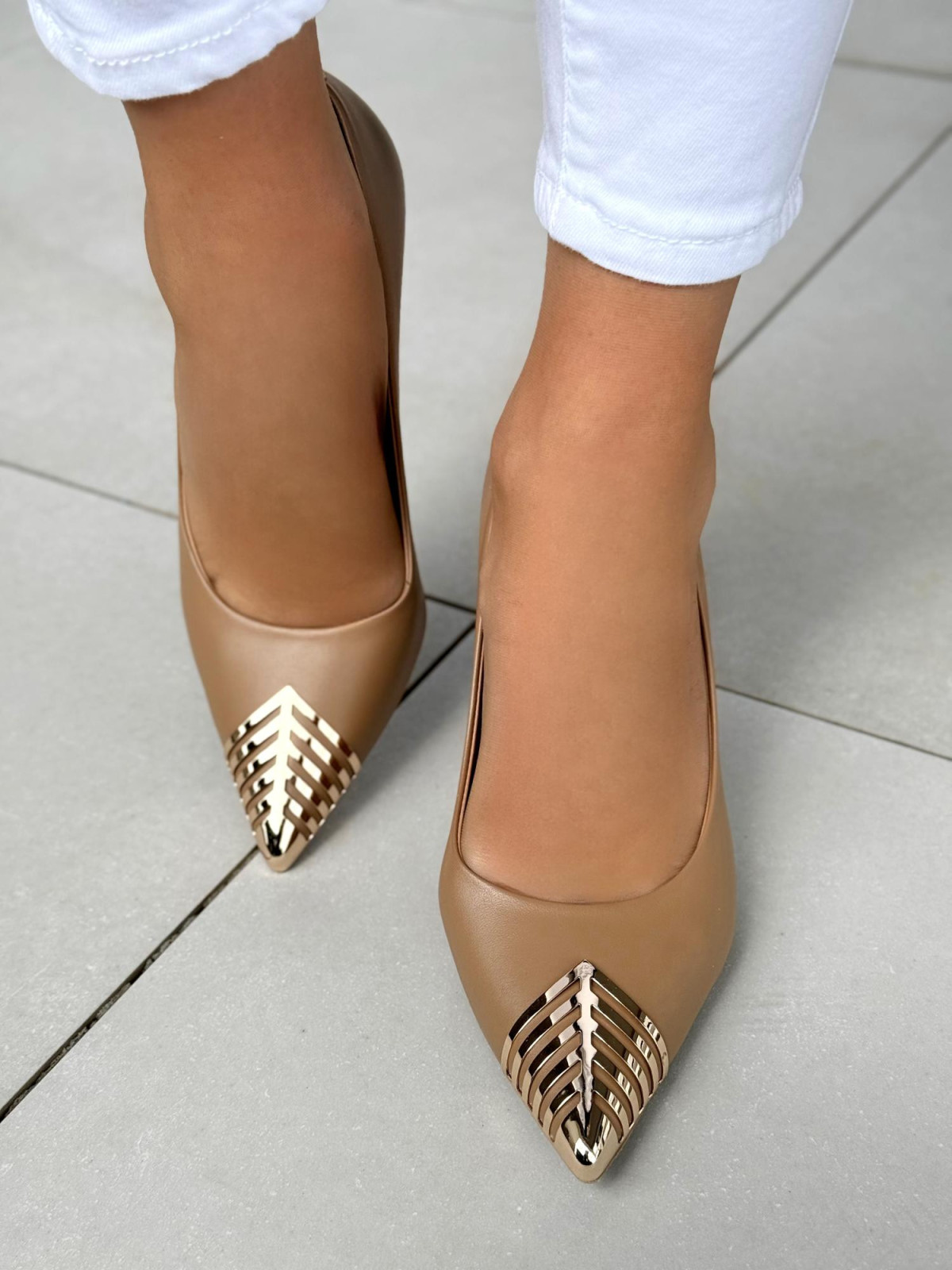 Czółenka OLEKSY ze skóry naturalnej Polskiej produkcji