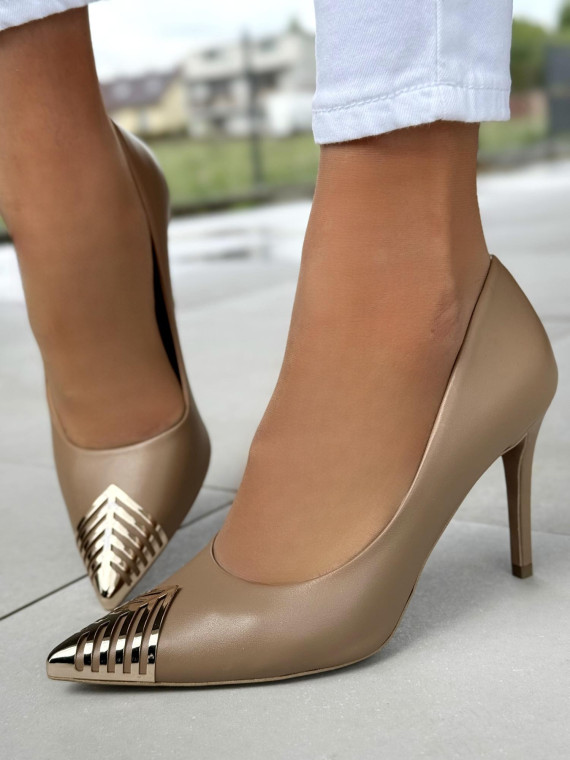 Czółenka OLEKSY ze skóry naturalnej Polskiej produkcji