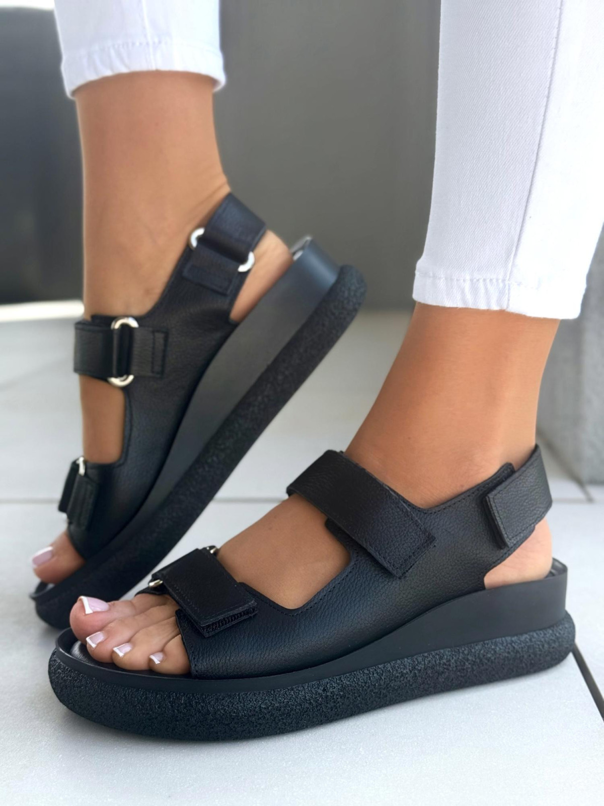 Sandałki damskie OLEKSY ze skóry naturalnej Polskiej produkcji