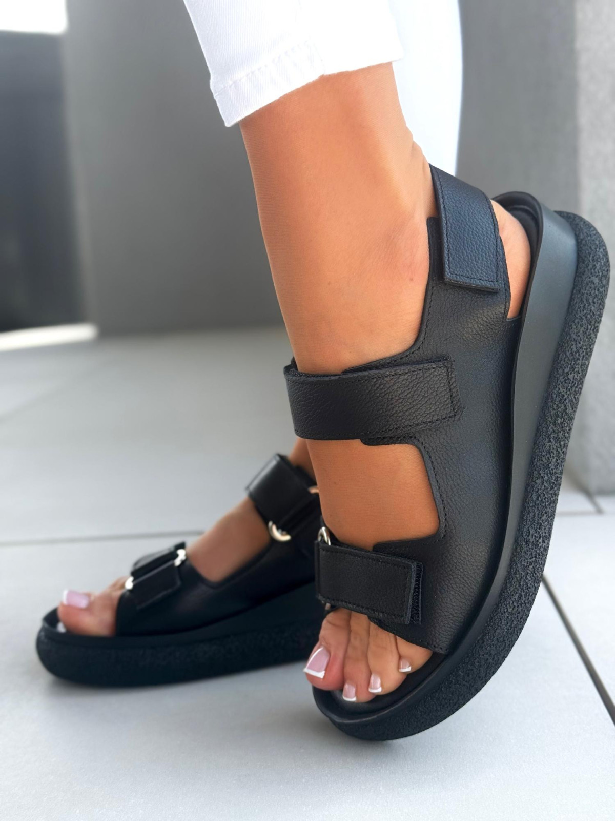 Sandałki damskie OLEKSY ze skóry naturalnej Polskiej produkcji