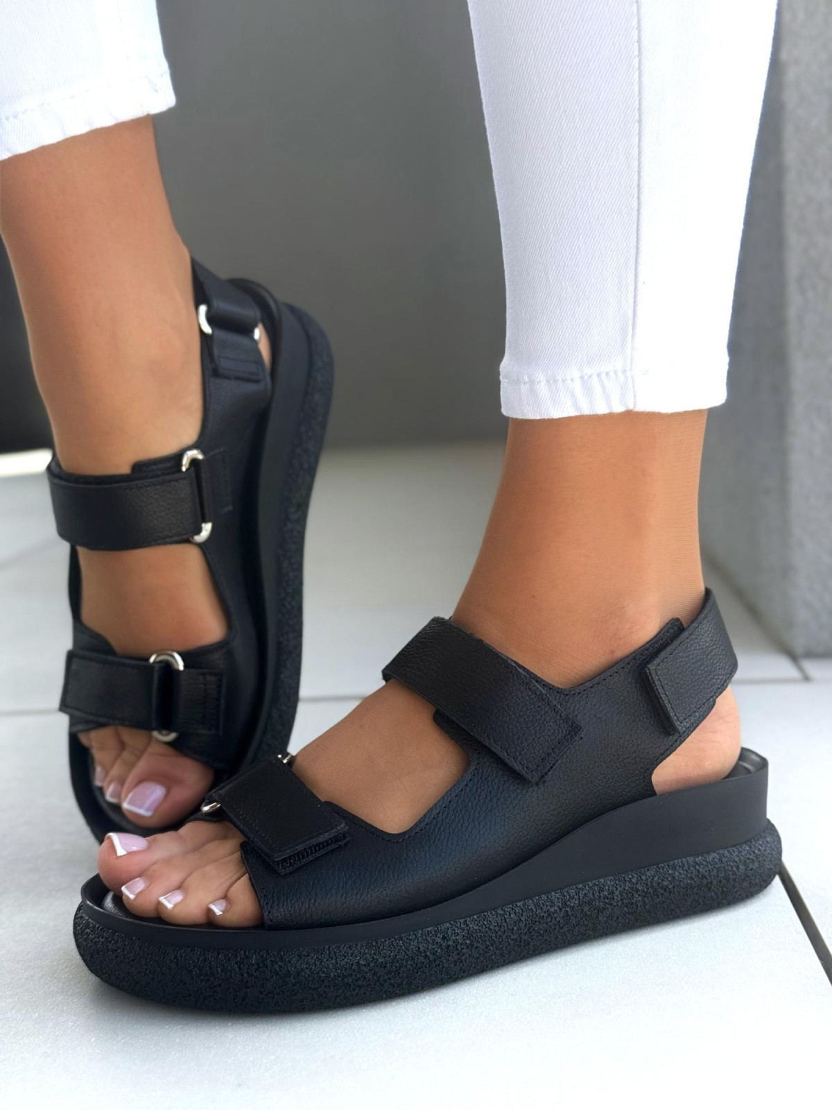 Sandałki damskie OLEKSY ze skóry naturalnej Polskiej produkcji