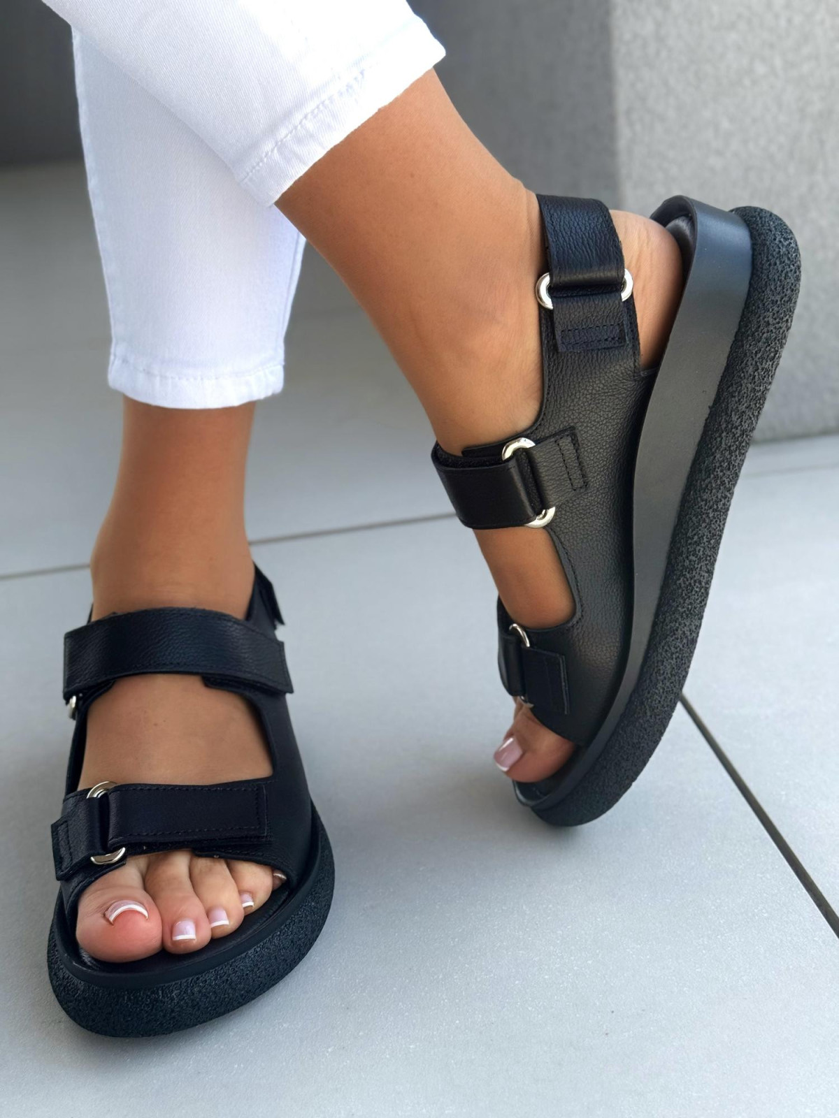 Sandałki damskie OLEKSY ze skóry naturalnej Polskiej produkcji