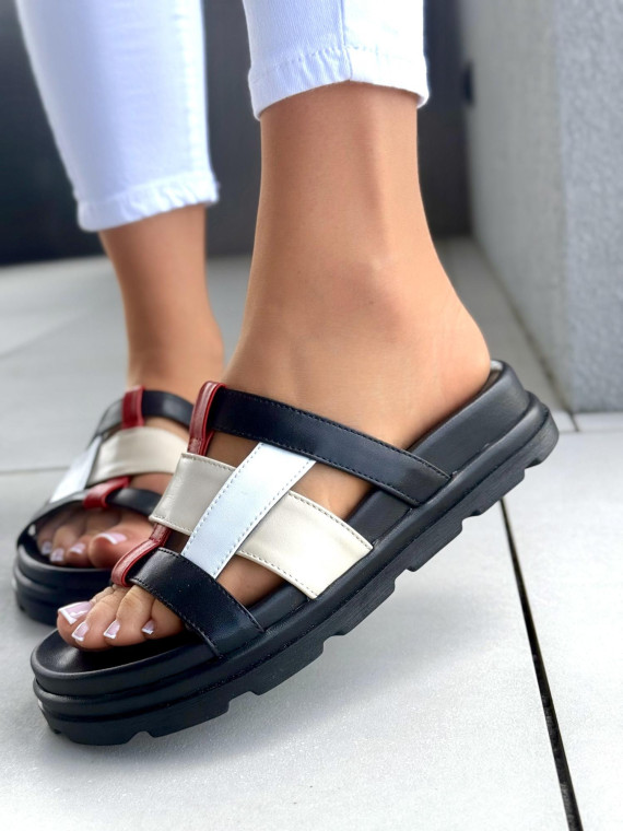 Klapki damskie OLEKSY ze skóry naturalnej Polskiej produkcji