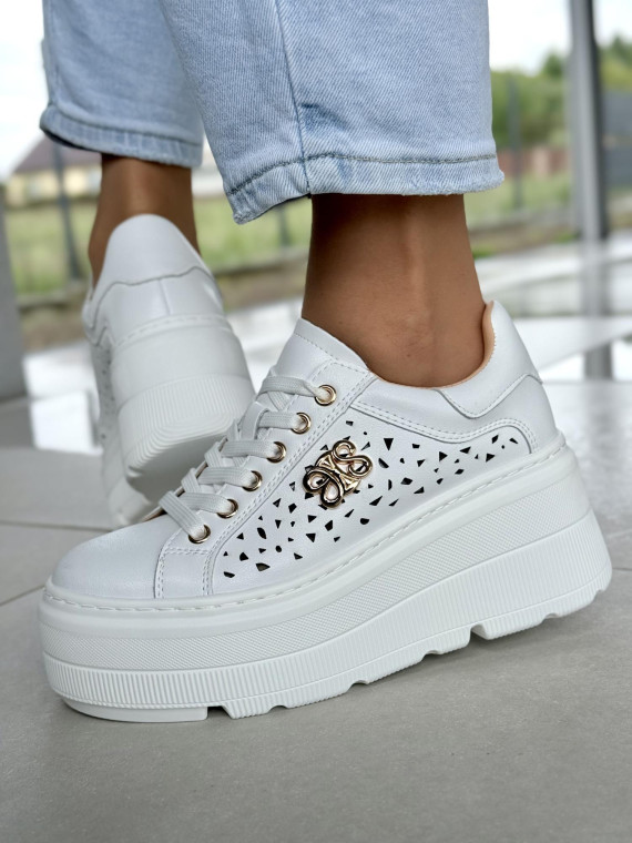 Sneakersy damskie ze skóry naturalnej