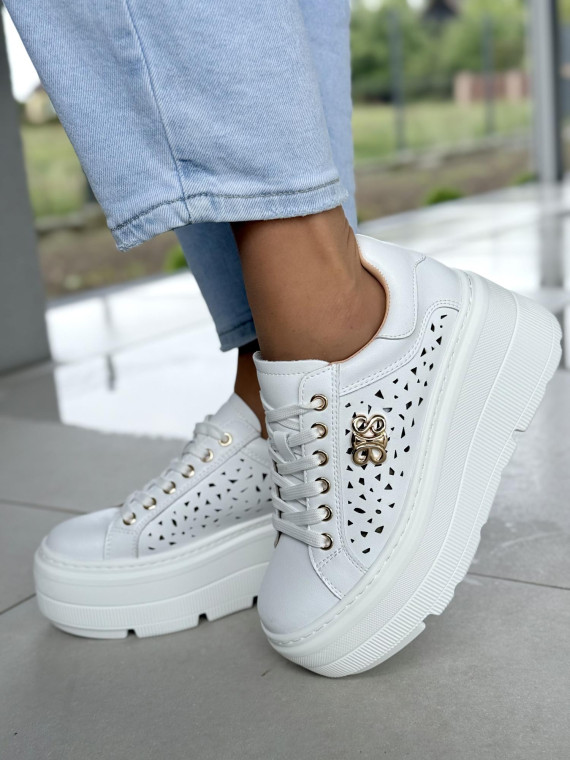 Sneakersy damskie ze skóry naturalnej