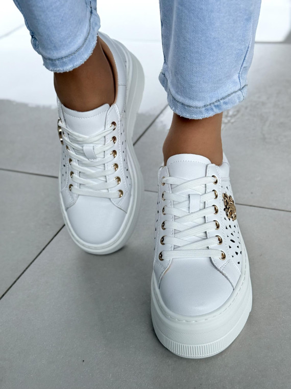 Sneakersy damskie ze skóry naturalnej