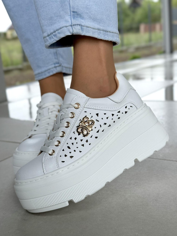 Sneakersy damskie ze skóry naturalnej