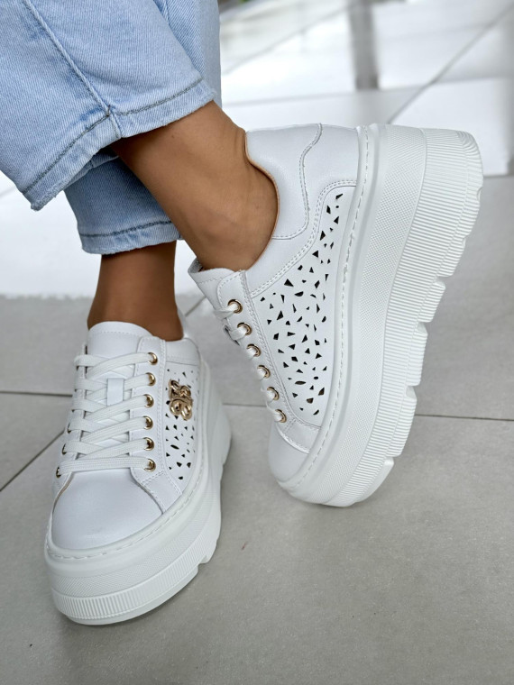 Sneakersy damskie ze skóry naturalnej