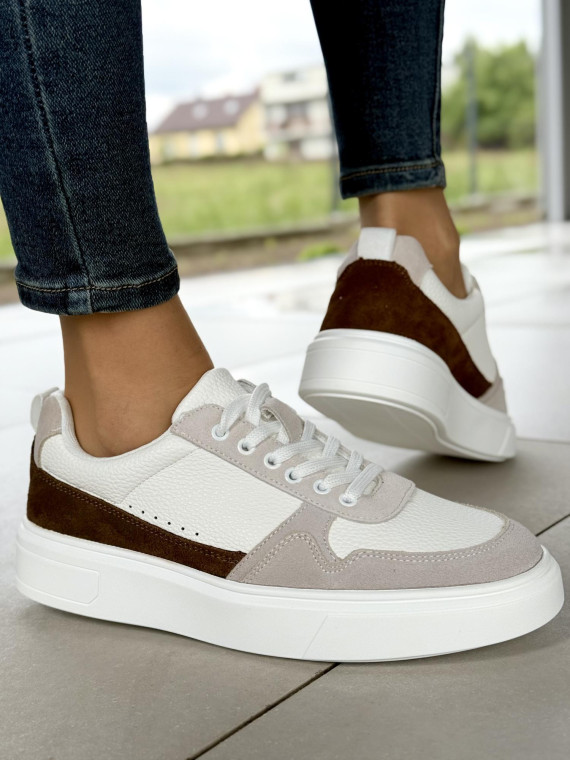 Sneakersy męskie ze skóry naturalnej