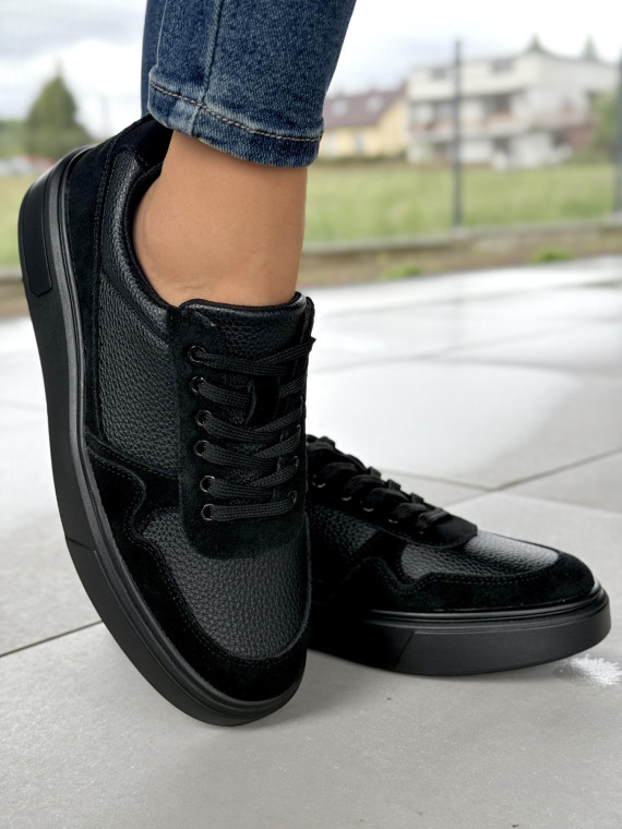 Sneakersy męskie ze skóry naturalnej