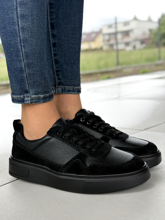 Sneakersy męskie ze skóry naturalnej