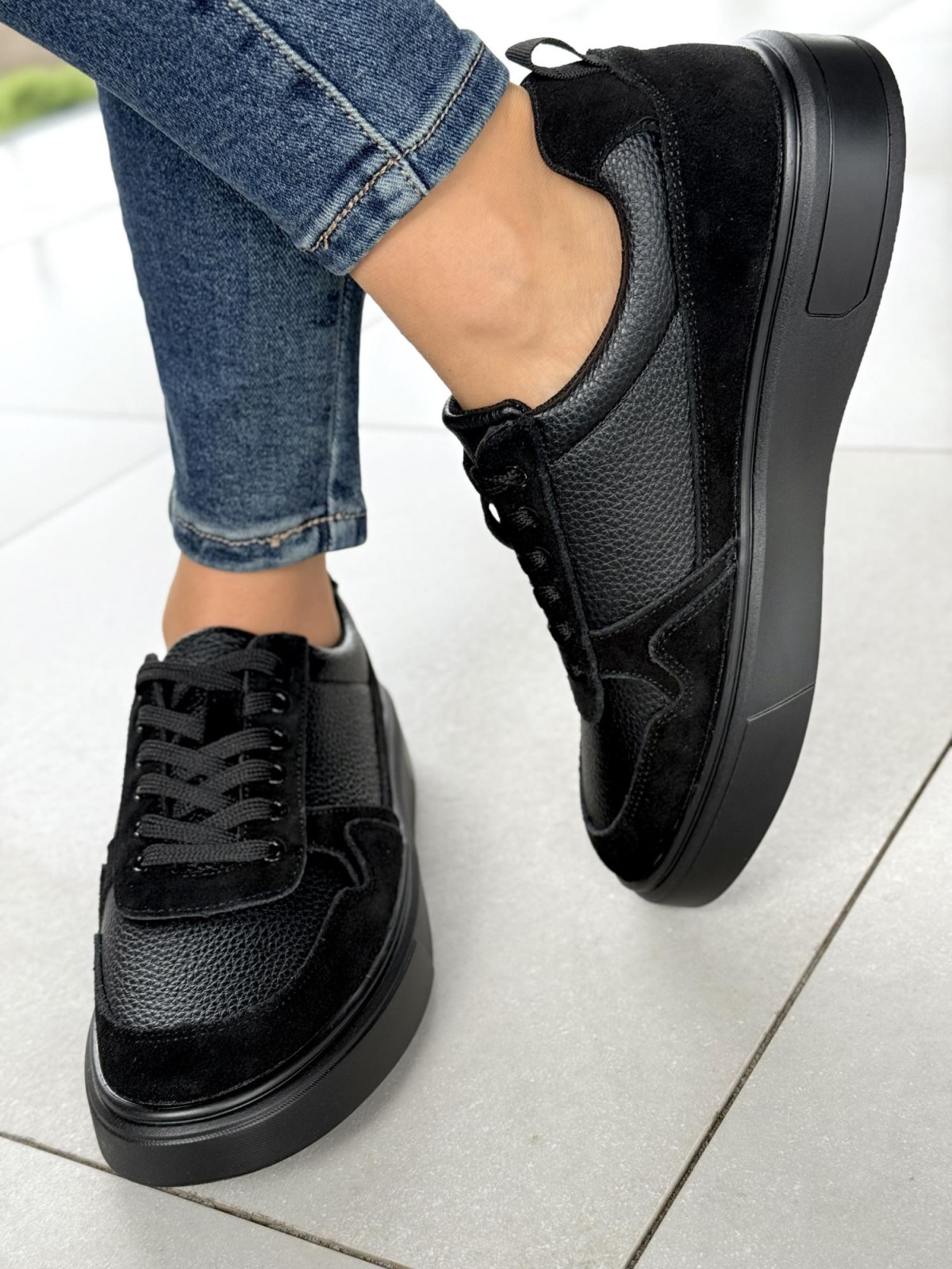 Sneakersy męskie ze skóry naturalnej