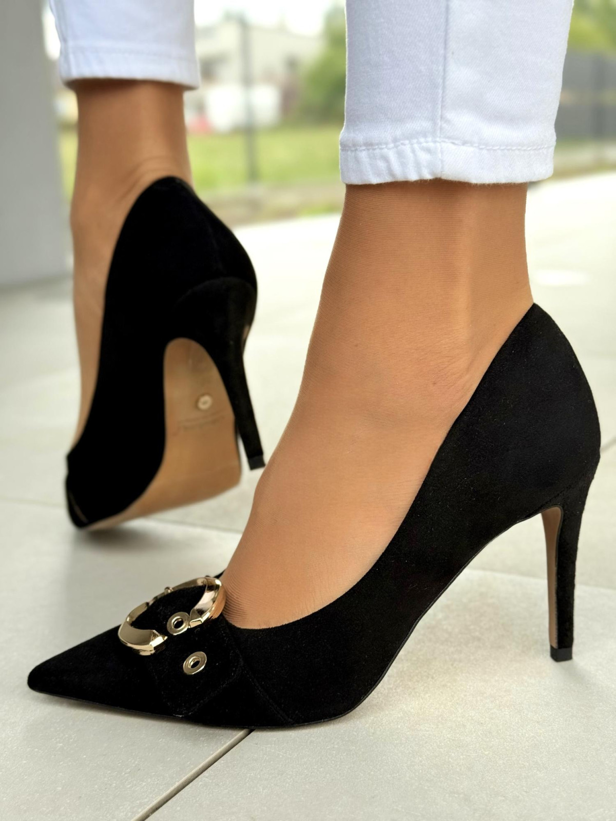 Czółenka OLEKSY ze skóry naturalnej Polskiej produkcji