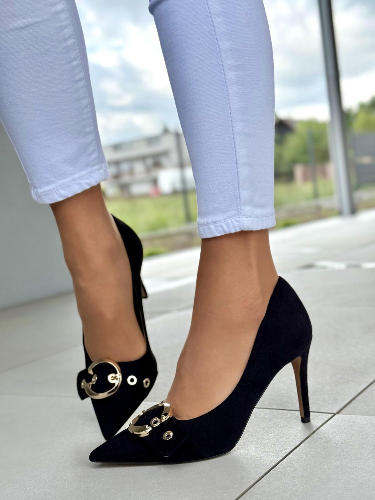 Czółenka OLEKSY ze skóry naturalnej Polskiej produkcji