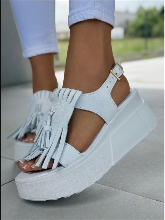 Sandałki damskie OLEKSY ze skóry naturalnej Polskiej produkcji