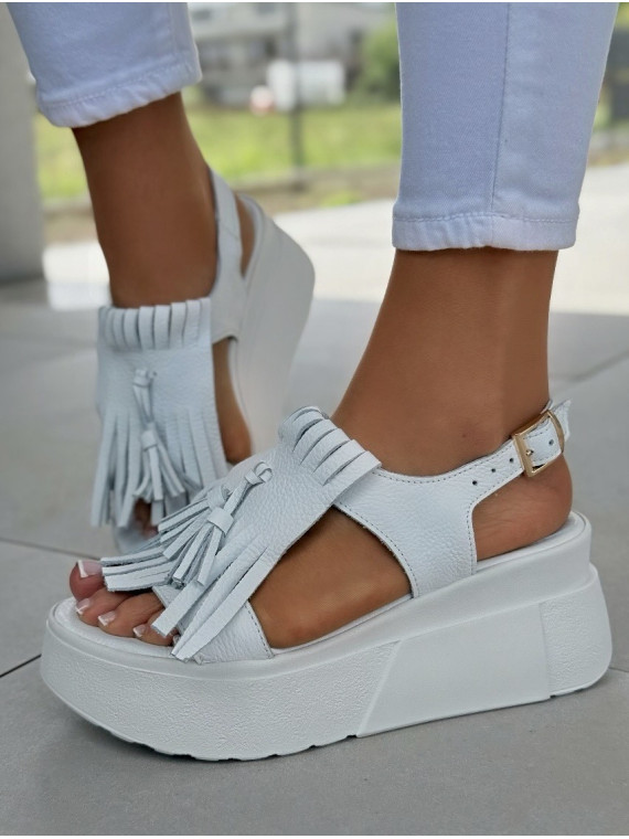 Sandałki damskie OLEKSY ze skóry naturalnej Polskiej produkcji