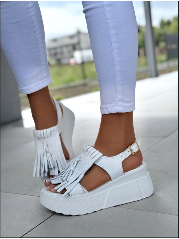 Sandałki damskie OLEKSY ze skóry naturalnej Polskiej produkcji