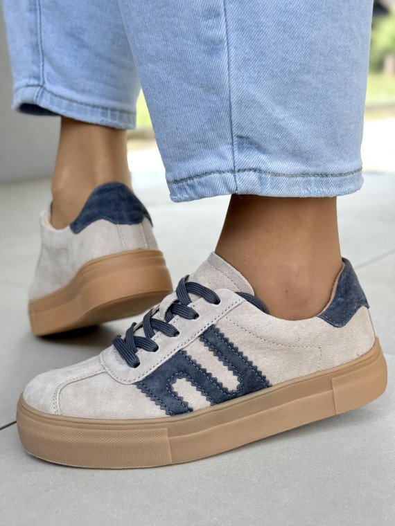 Sneakersy damskie ze skóry naturalnej
