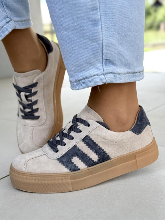 Sneakersy damskie ze skóry naturalnej