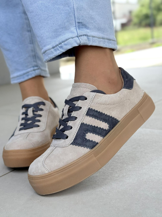 Sneakersy damskie ze skóry naturalnej