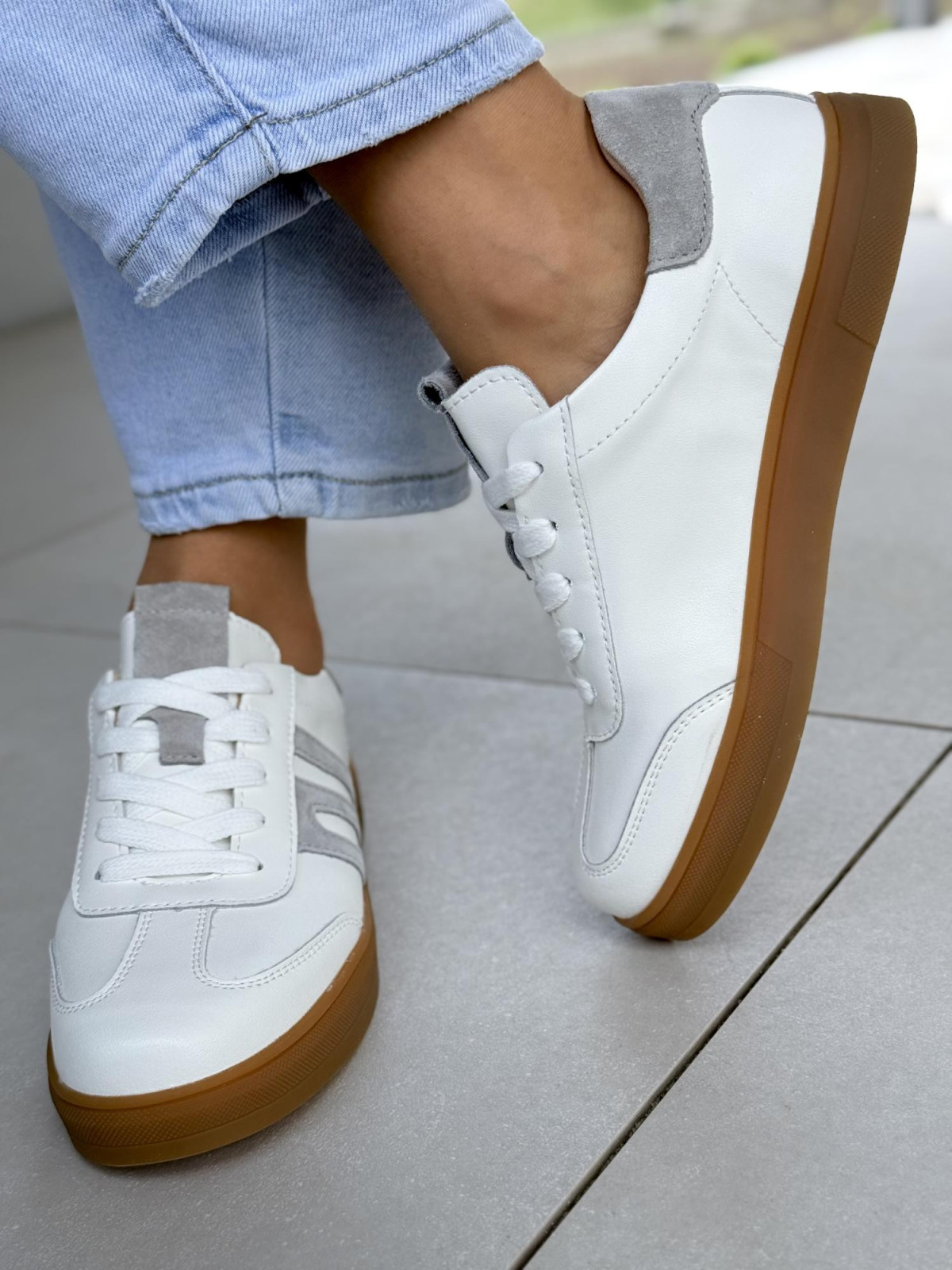 Sneakersy damskie ze skóry naturalnej