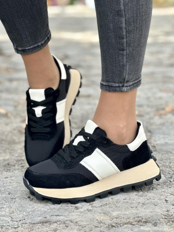 Sneakersy damskie ze skóry naturalnej