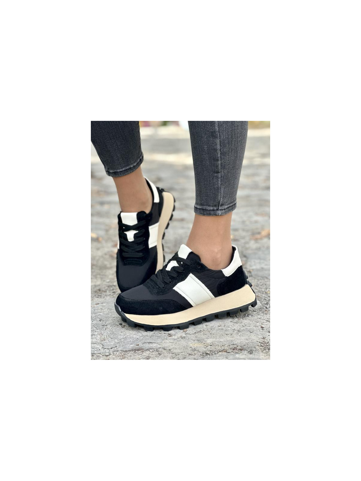 Sneakersy damskie ze skóry naturalnej