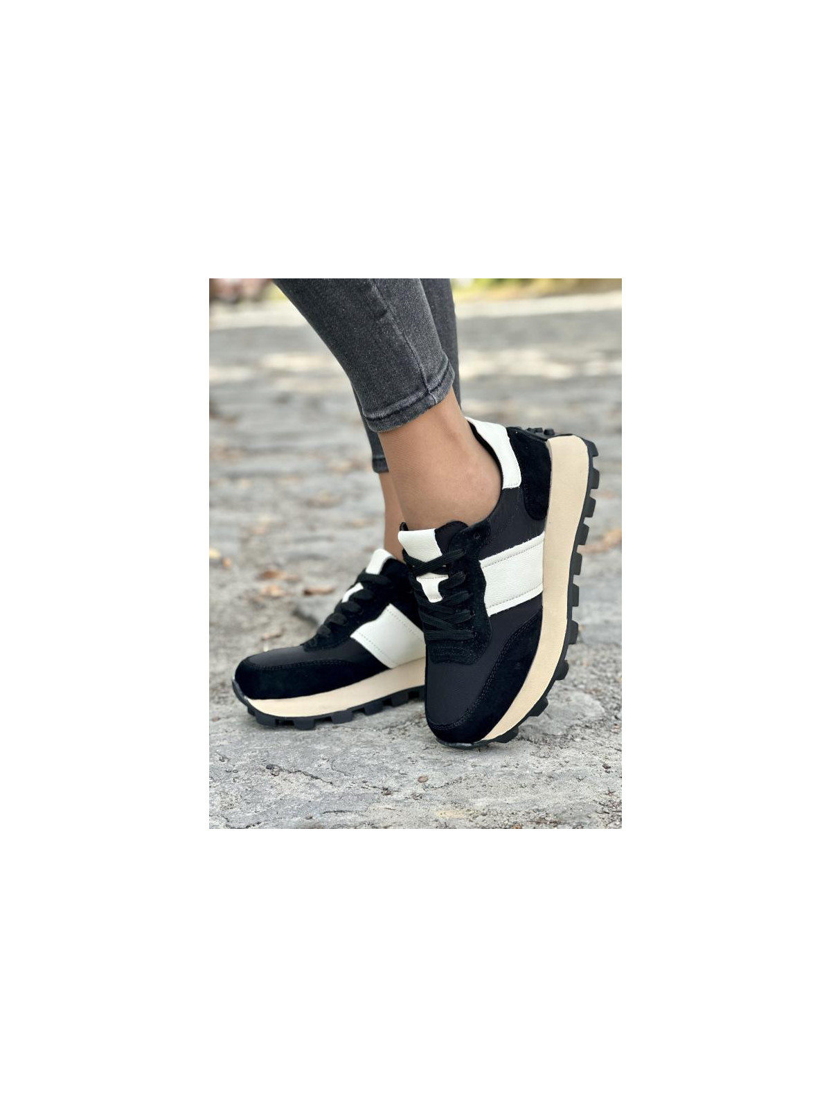 Sneakersy damskie ze skóry naturalnej