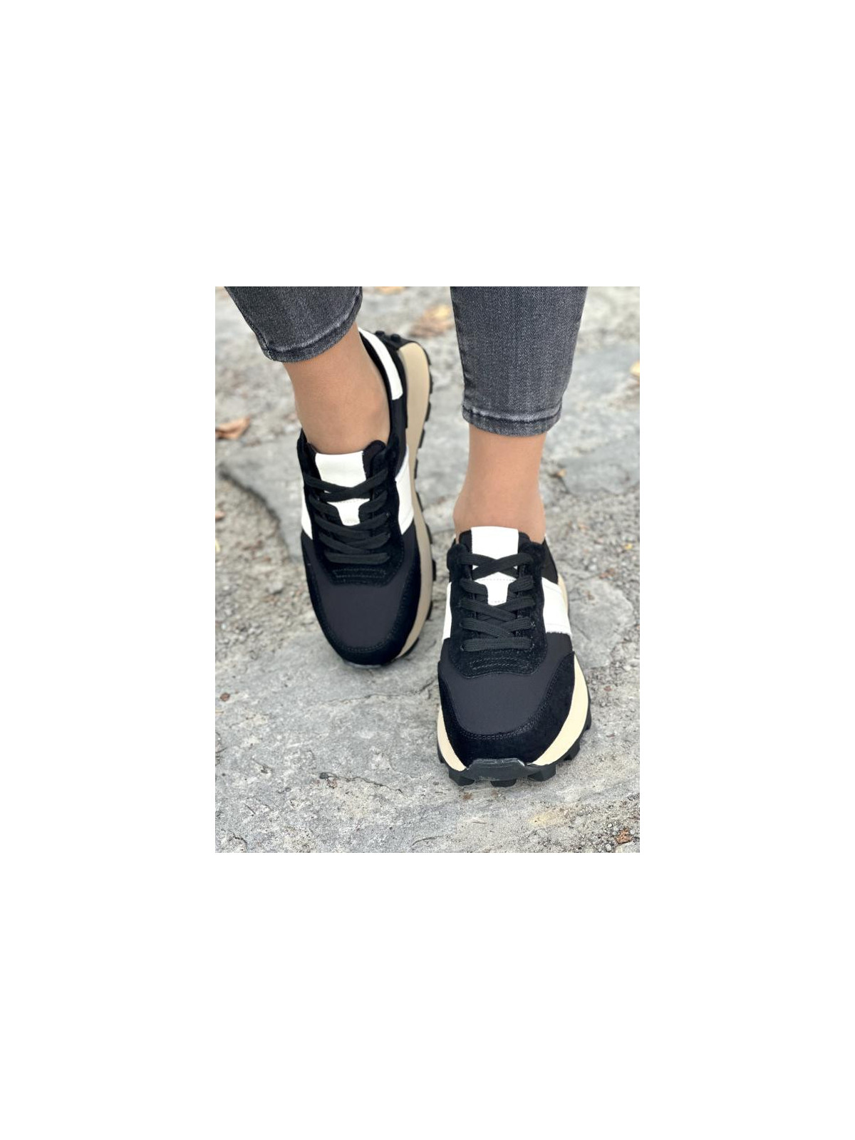 Sneakersy damskie ze skóry naturalnej