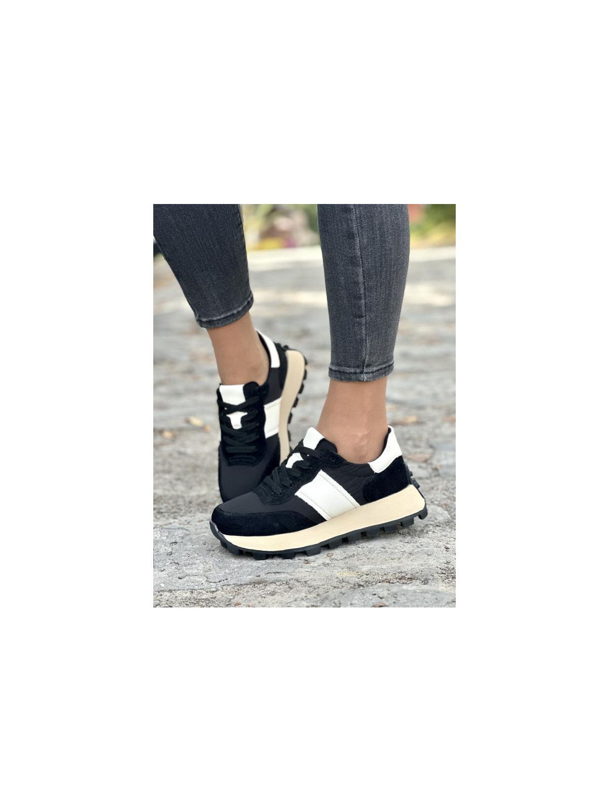 Sneakersy damskie ze skóry naturalnej