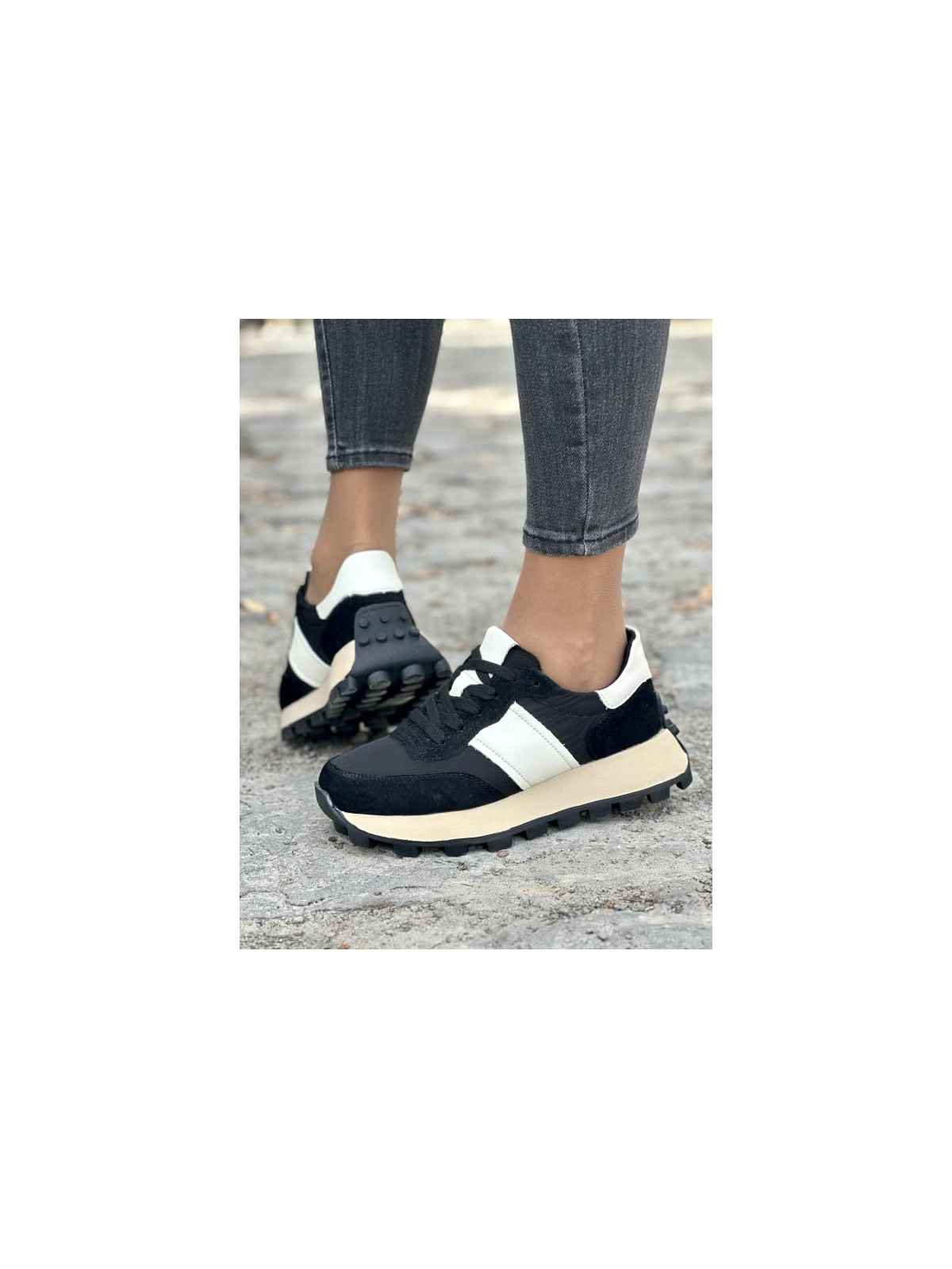 Sneakersy damskie ze skóry naturalnej