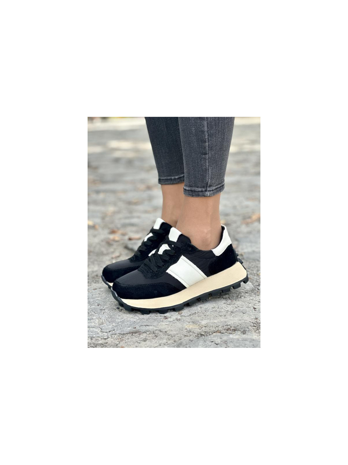 Sneakersy damskie ze skóry naturalnej