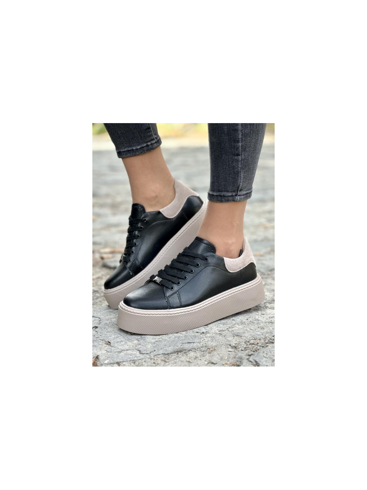 Sneakersy damskie ze skóry naturalnej