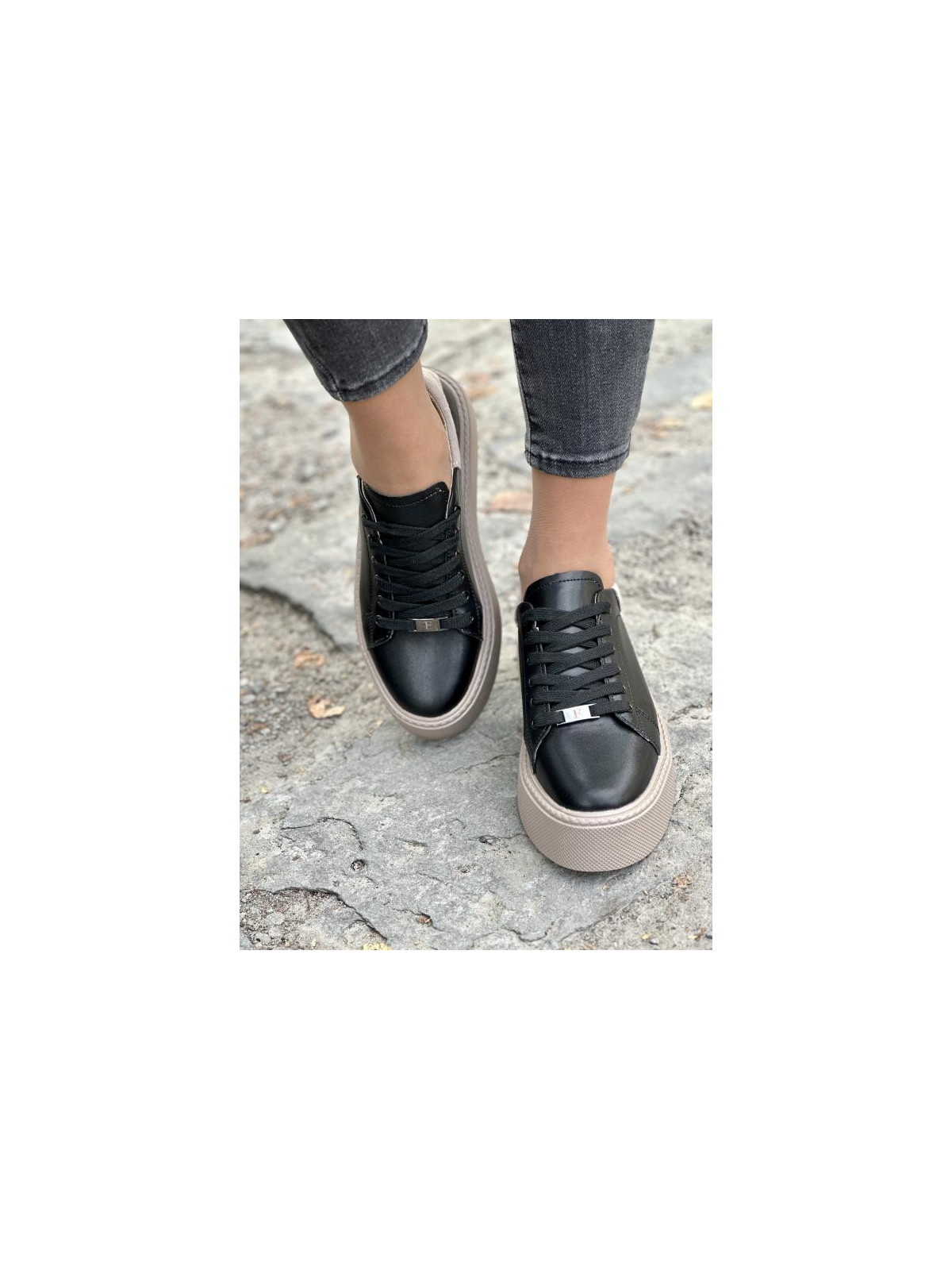 Sneakersy damskie ze skóry naturalnej