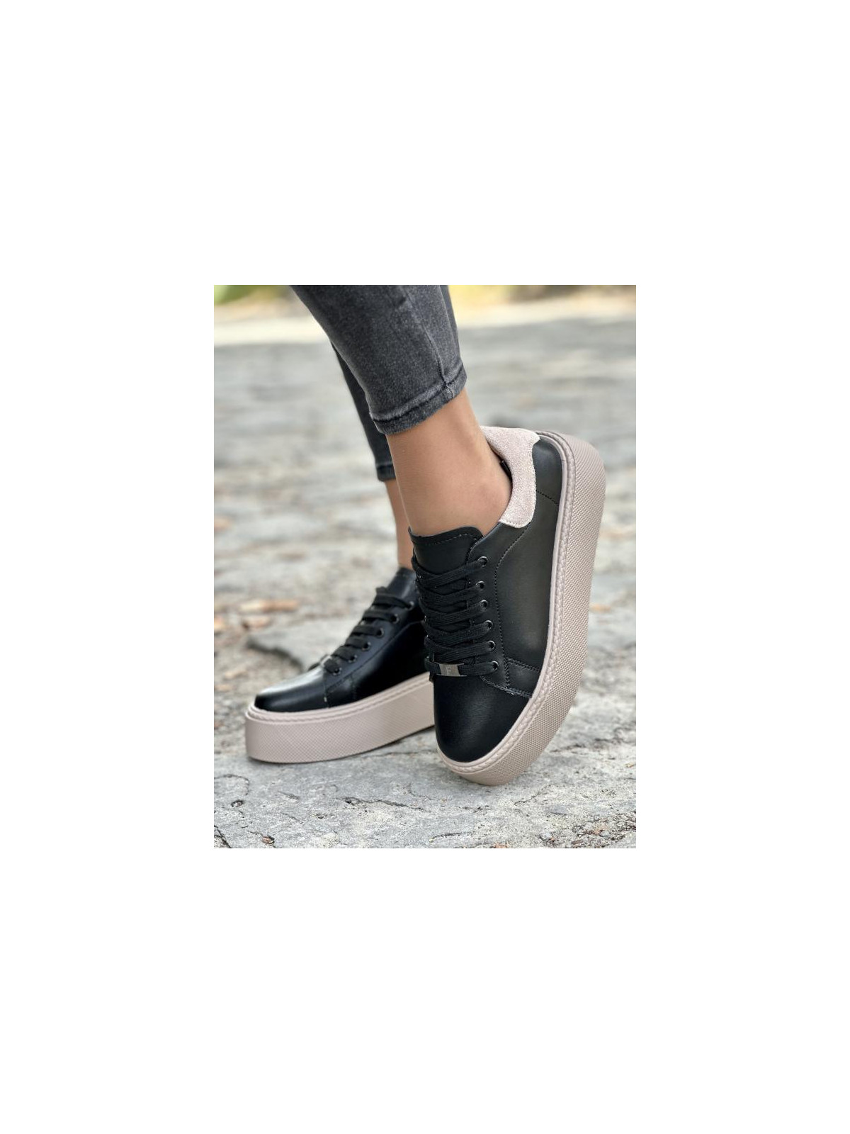 Sneakersy damskie ze skóry naturalnej