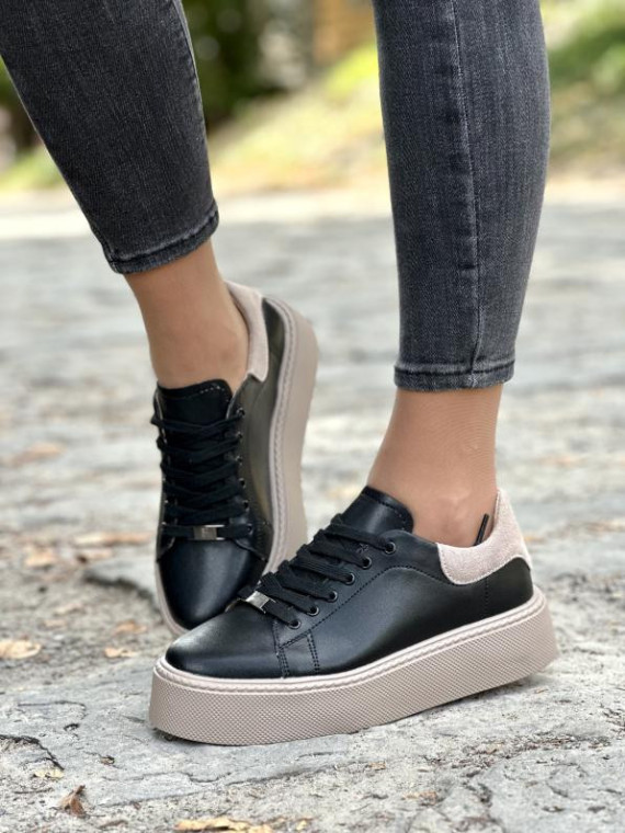 Sneakersy damskie ze skóry naturalnej