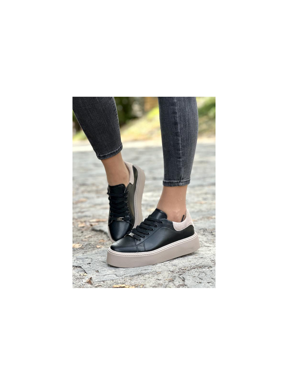 Sneakersy damskie ze skóry naturalnej