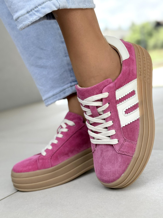 Sneakersy damskie ze skóry naturalnej