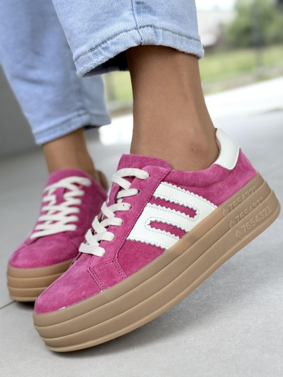 Sneakersy damskie ze skóry naturalnej