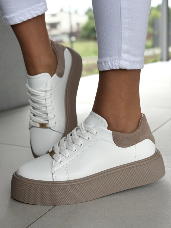 Sneakersy damskie ze skóry naturalnej
